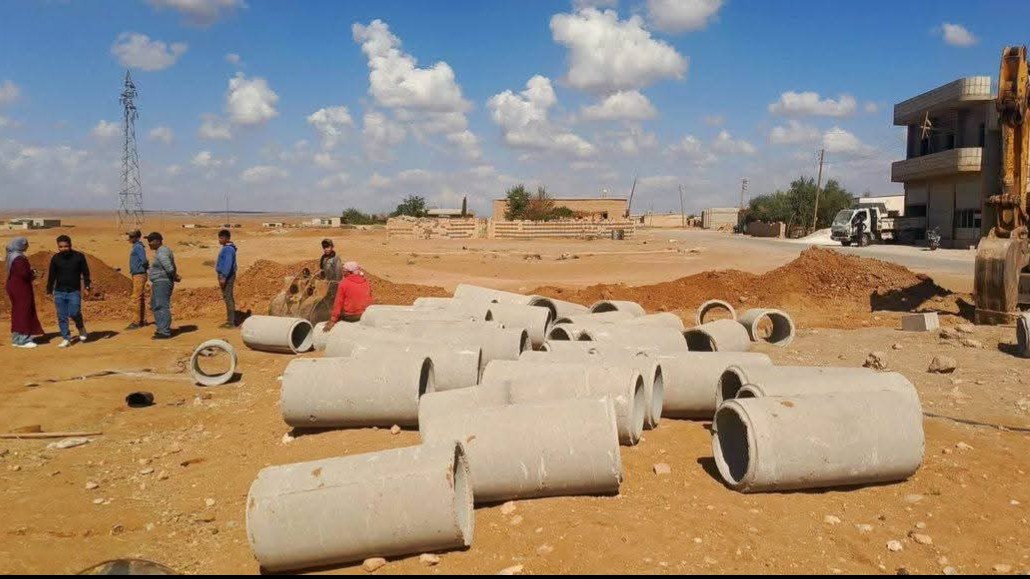 The final stages of the sanitation project in Jal Agha