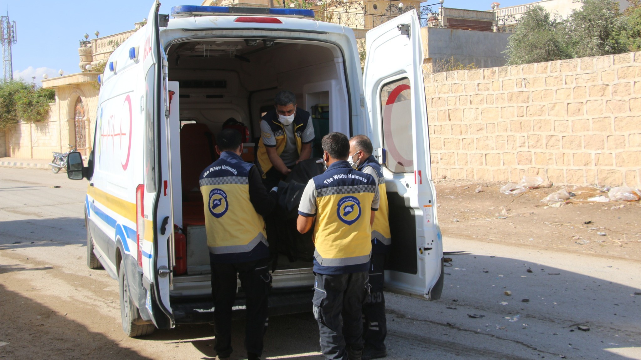 Two people were killed and injured in a car explosion in the eastern countryside of Aleppo