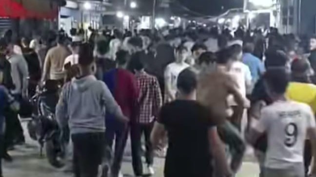 A fight between Real Madrid and Barcelona fans in Qamishli