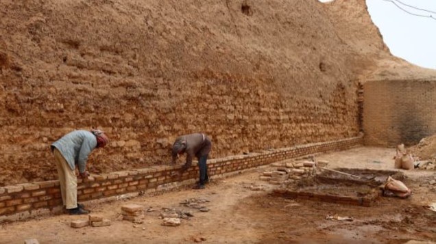 The launch of the fifth phase of the restoration of the ancient wall of Raqqa