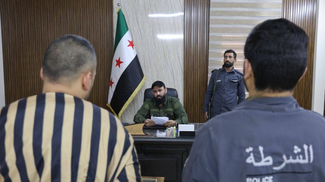 The arrest of a person in Homs for impersonating security and blackmailing citizens