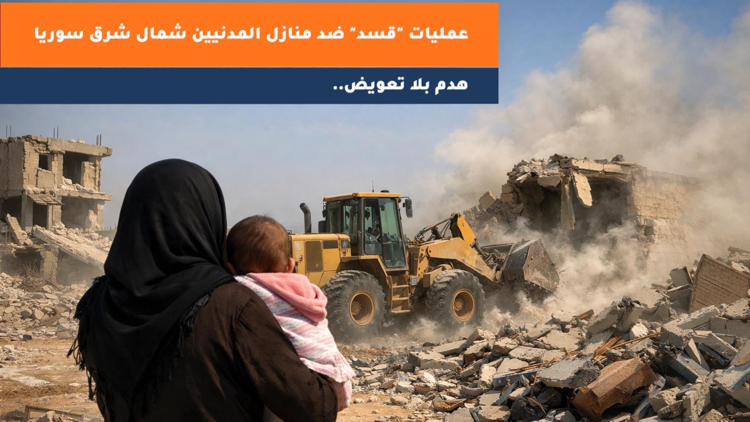 هدم بلا تعويض.. عمليات "قسد" ضد منازل المدنيين شمال شرق سوريا