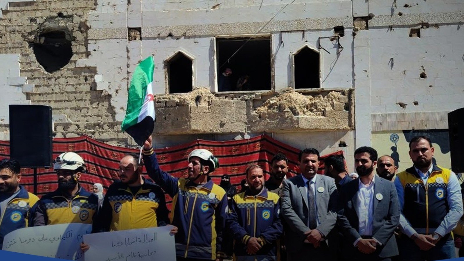 Douma Commemorates the Chemical Attack: Official Presence and Messages Recalling the Massacre