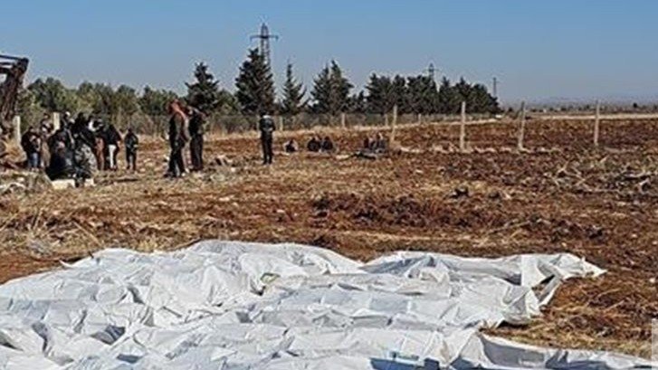 Mass Grave Containing Dozens of Remains Discovered South of Aleppo