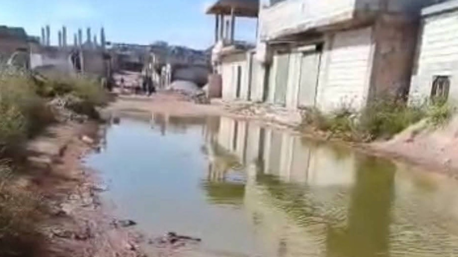 Sewage floods the streets of Kafr Nabuda... a worsening crisis